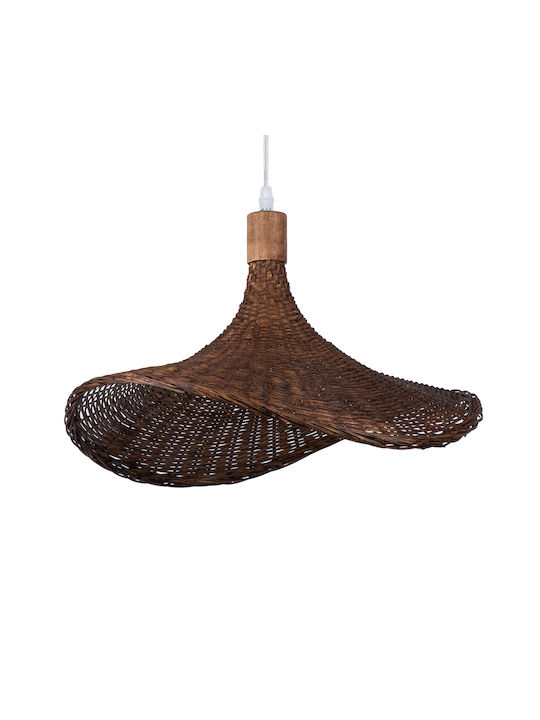 GloboStar Cuba Pendant Light Brown Grid with Socket E27 43x30cm