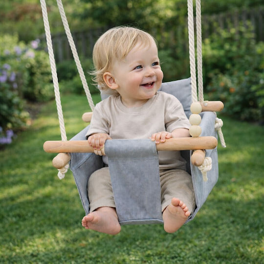 Hanging Wooden Swing Beige