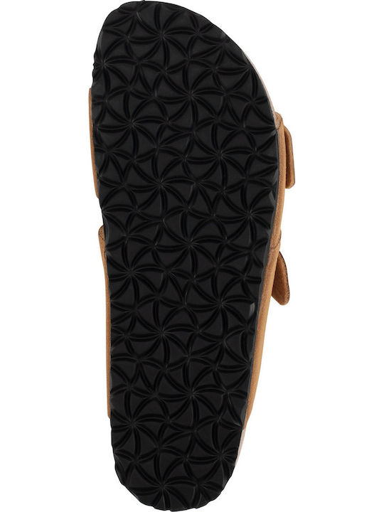 Damen Flache Sandalen Braun