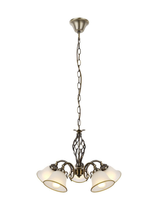 Globo Lighting Odin Pendant Light Bronze with Socket E27 60x600x120cm