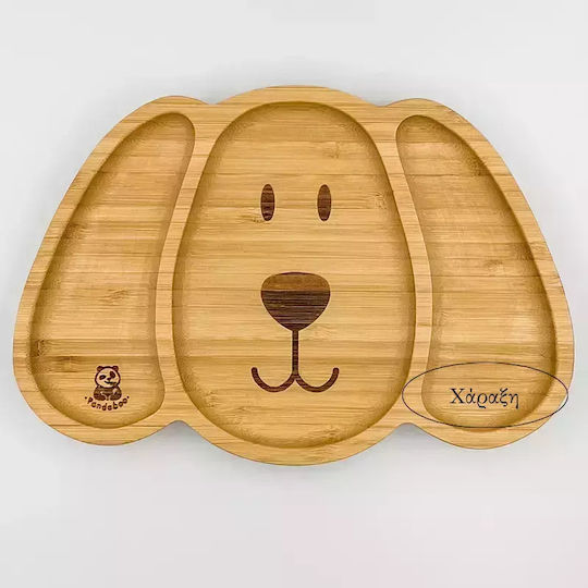 Pandaboo Kinderteller aus Bamboo Rosa
