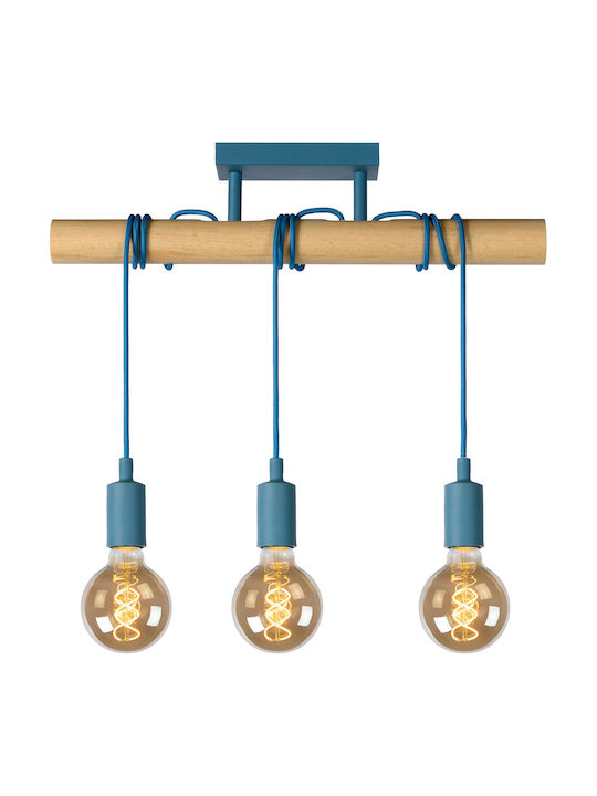 Lucide Lightning Pola Blue Ceiling Light with E27 Socket