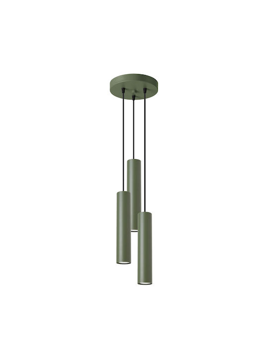 Sollux Lagos 3p Pendant Light Green