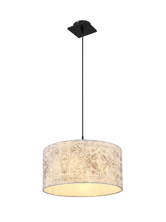 Globo Lighting Gabriele Pendant Light Black Bell with Socket E27 40cm