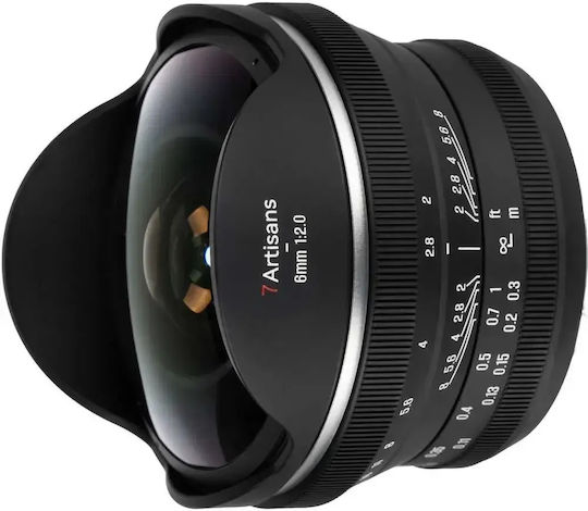 7artisans Crop Camera Lens 6mm f/2 Fisheye for Sony E Mount Black