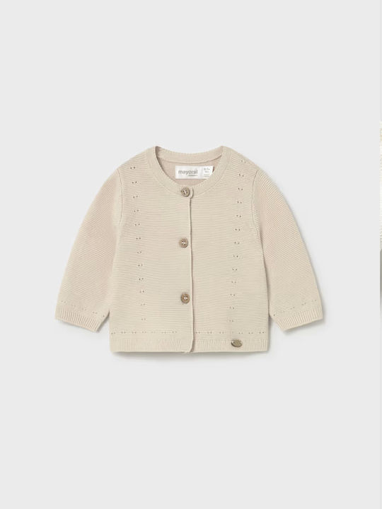 Kinder-Strickjacke Baumwolle Beiges