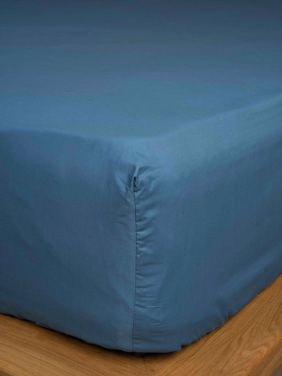 Sunshine Sheet Super-Double with Elastic 160x200+30cm. Cotton Feelings Blue 104