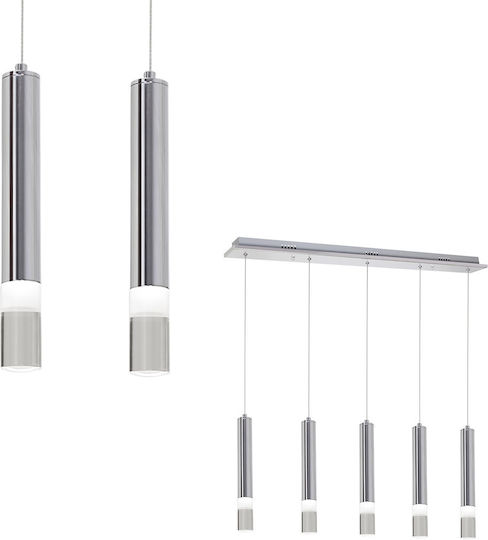 Eko Light Ice LED Κρεμαστό Φωτιστικό Ασημί