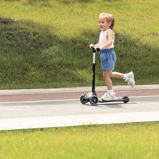 Q Play Kids Scooter Sparkling 3-Wheel for 3+ Years Nude Pink