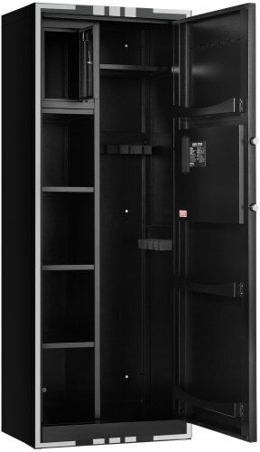 Vevor 4 Gun Safe Long Gun Cabinet Rifles Pistols Quick Access Rifle Safe 3 Ammo Slots 2 Adjustable Racks Large Digital Cabinet Key Password Lock Assembly Required