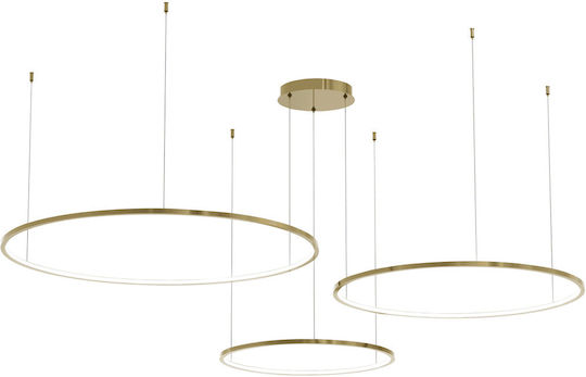 Eko Light LED Κρεμαστό Φωτιστικό Χρυσό