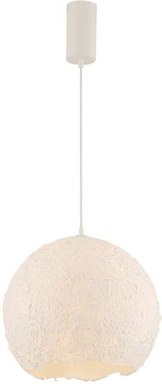 Zambelis Lights Κρεμαστό Φωτιστικό Λευκό 40x40x38εκ.