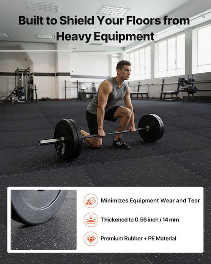 Vevor Exercise Mat Pilates Gray (61x61x1.4cm)