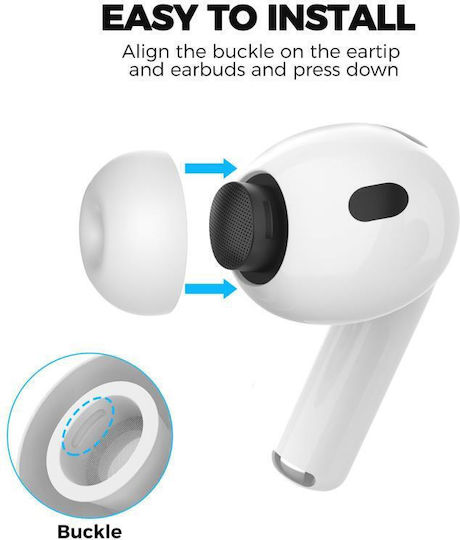 Силиконови Eartips Ahastyle Wg187 За Apple Airpods Pro 3 S M L Бял 3 Чифта