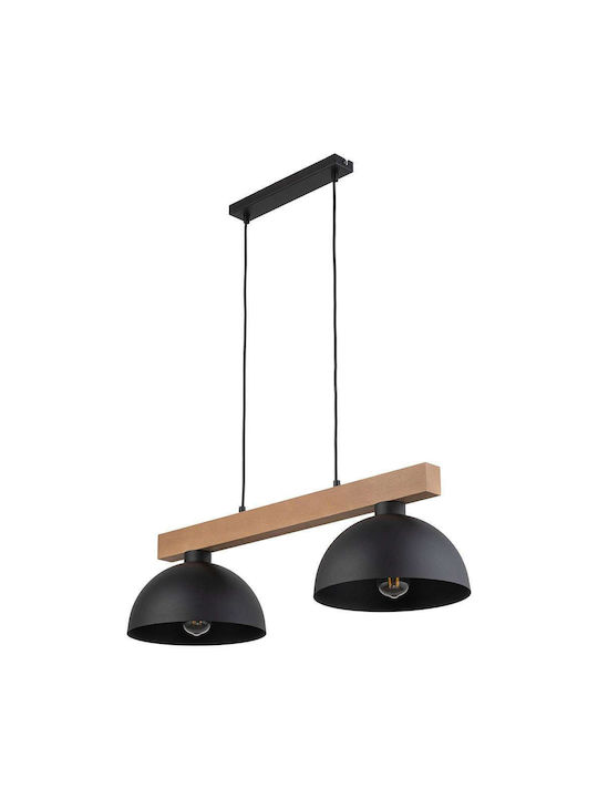TK Lighting Oslo Hängelampe Schwarz Schiene mit Fassung E27 83cm.