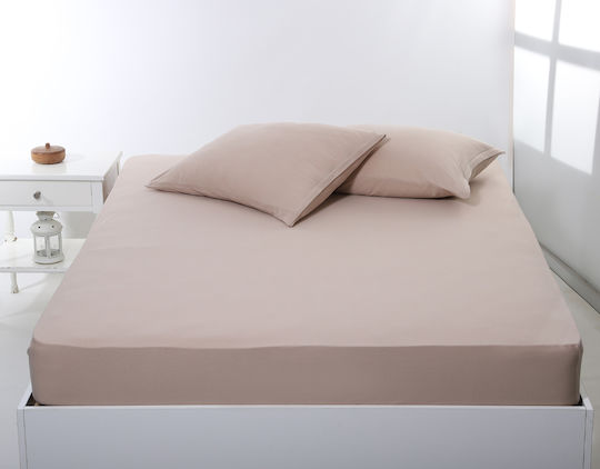 Silk Fashion Υπέρδιπλο 160x200+35εκ. με Λάστιχο Dark Beige Silk Fashion Υπέρδιπλο 160x200+35εκ. με Λάστιχο Dark Beige