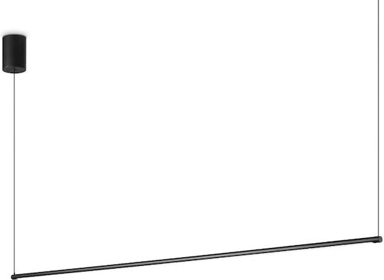 Ideal Lux Deckenleuchte Schwarz LED Schiene 126x126cm