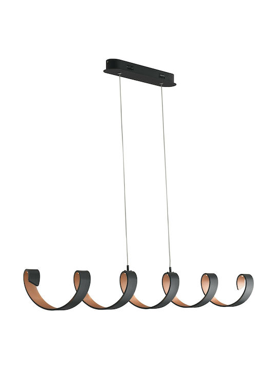 Fan Europe Led-Helix-S6 Ner Pendant Light Black Rail