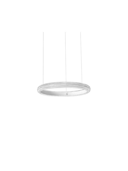 Ideal Lux Pendant Light Pink with Crystals 40x40x218cm