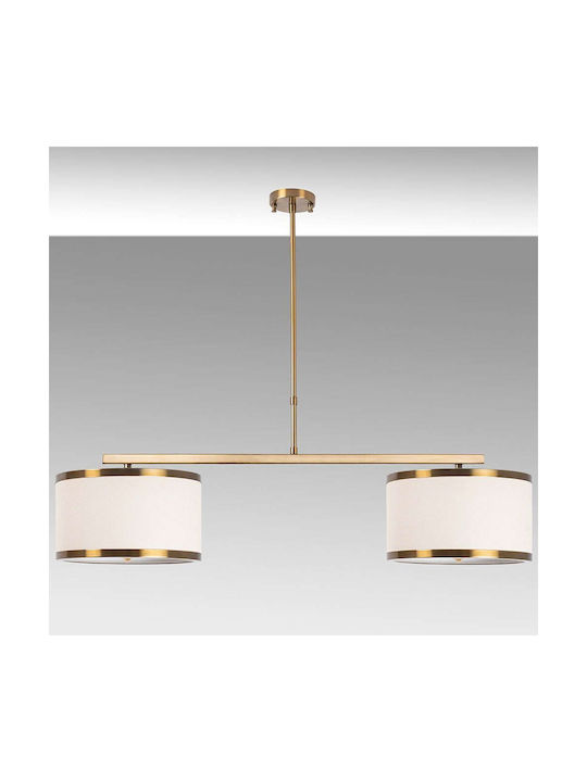 Opviq Beige Pendant Light Beige Rail with Socket E27 100x30x37cm