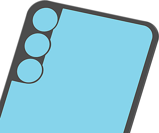 Clappio Rear Glass Panel Adhesive Galaxy A15 4g Black Blue