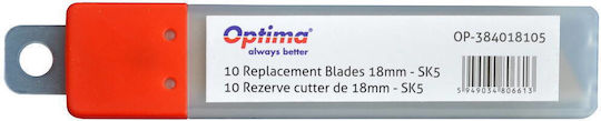 Optima Messer-Papierschneider Klingen 18mm Sk5 10 Stück Set Optima Premium