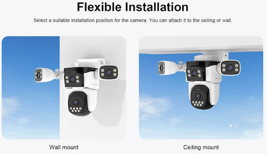 Vstarcam CS621FR IP Quad Überwachungskamera Wi-Fi Full HD 1080p Wasserfest mit Zwei-Wege-Kommunikation und Objektivgröße 4mm