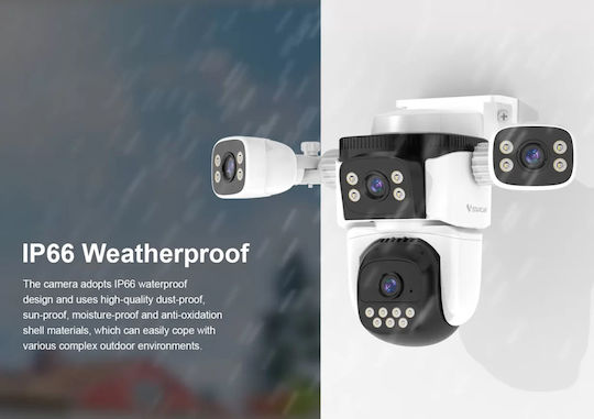 Vstarcam CS621FR IP Quad Überwachungskamera Wi-Fi Full HD 1080p Wasserfest mit Zwei-Wege-Kommunikation und Objektivgröße 4mm