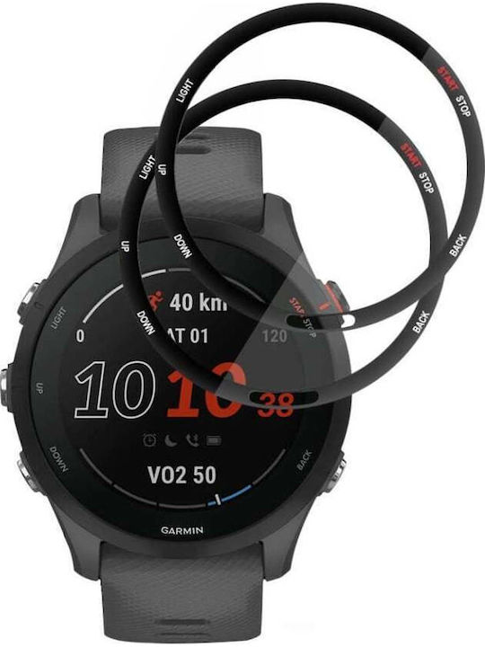 Пакет 2 Защитен Екран Garmin Forerunner 255 Forerunner 255 Music Комплект Защита От Драскотини Стикер Нано Флекс Черен