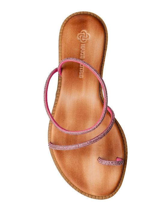 Sandale Casual Damă Din Piele Roz