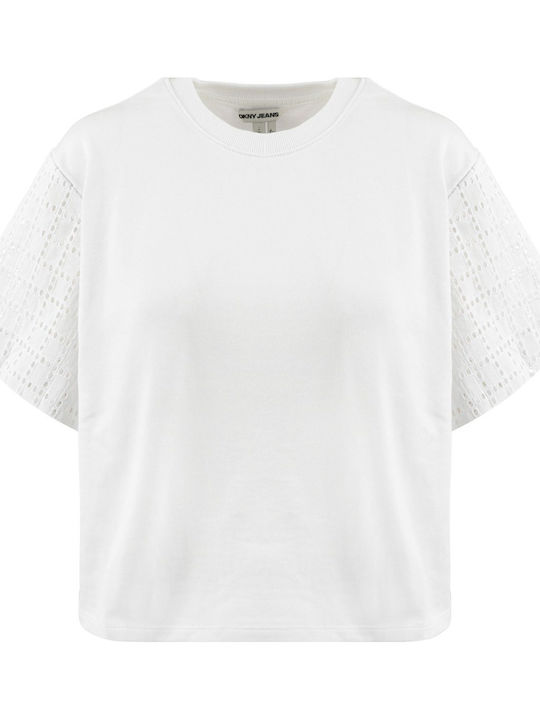 Women's Cotton Short Sleeve White Blouse