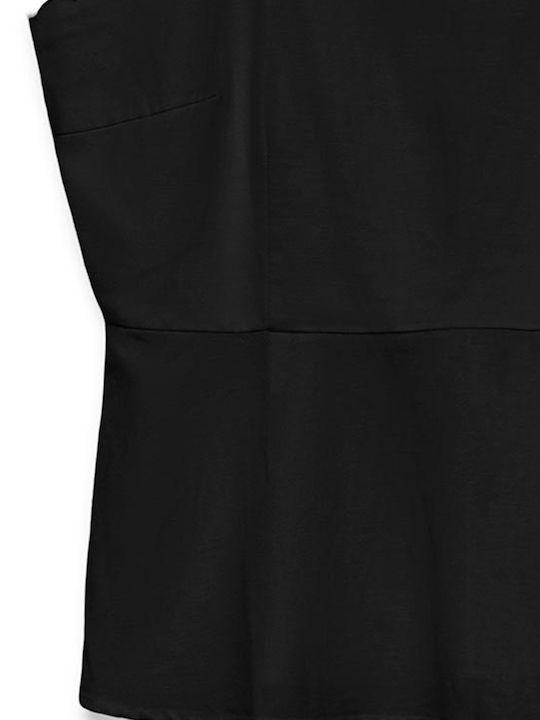 Singlet Women's Blouse Cotton Sleeveless Black