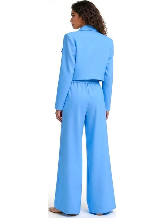 Damenhose Hellblau Caprihose