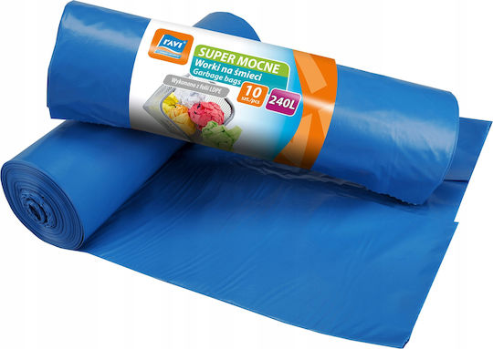 RAVI Trash Bags Capacity 240lt 150x120cm 10pcs Blue