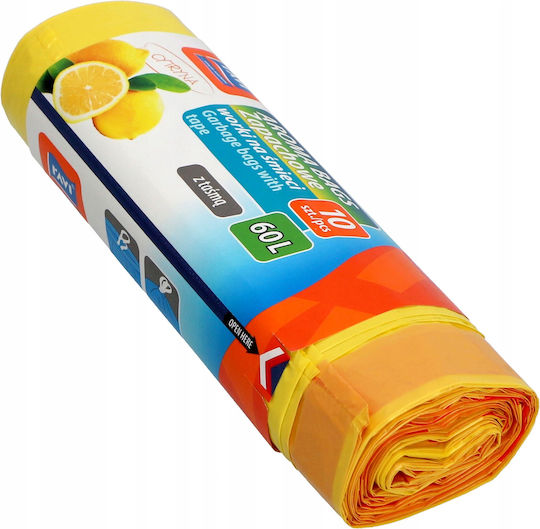 RAVI Aromatische Müllsäcke Kapazität 60lt 10 Stück Gelbe