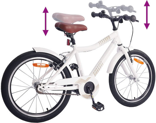 vidaXL 18" Kids' City Bicycle White