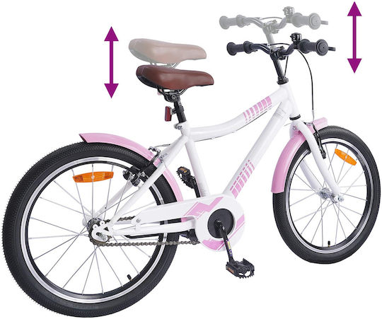 vidaXL 18" Kinderfahrrad Stadt Rosa
