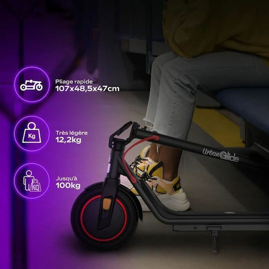 UrbanGlide UrbanGlide Ride-85 Ηλεκτρικό Πατίνι με 15km/h Max Ταχύτητα και 20km Αυτονομία σε Μαύρο Χρώμα