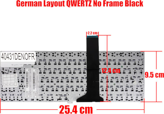 German Laptop Keyboard Asus Eeepad Transformer Prime Tf210 Tf201 Tf300 Tf300t Tf300tl Tf300tg Tf700kl Tf700t Mp-11f16la-528 De No Frame Black Cod.40431denofr