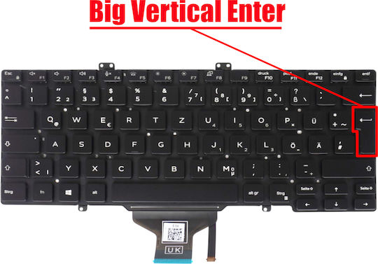 German Keyboard For Laptop Dell Latitude 14 5411 5410 5401 5400 7400 Single Point H2dxx 0h2dxx 3t97g 03t97g 7d2r0 07d2r0 Rn86f 0rn86f H3fn9 0h3fn9 De Without Frame Backlit Black Code 40770debl