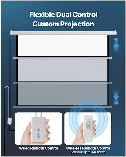 Vevor Electric Projection Screen for Projector for Wall/Ceiling with 4:3 Aspect Ratio / 72"