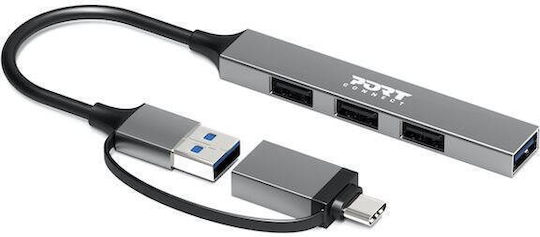 Docking Station Port Connect Port Connect Hub Usb 4 Ports Slim Combo Btoc