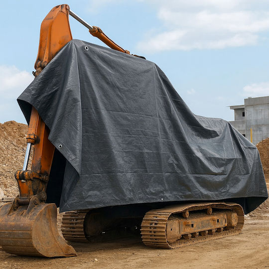 SGTT Pânză Impermeabilă De Acoperire 200gr/m² 15x10m Heavy Duty Gri