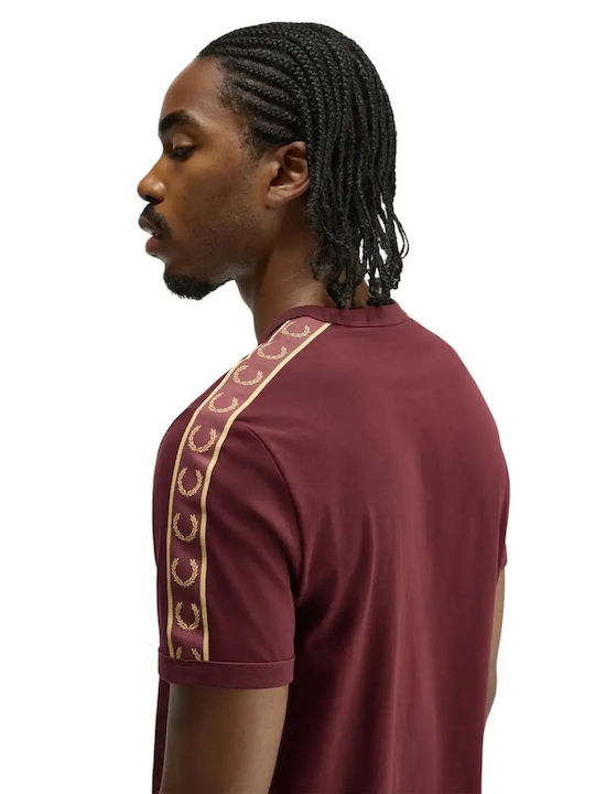 Ringer T-shirt Μπορντό