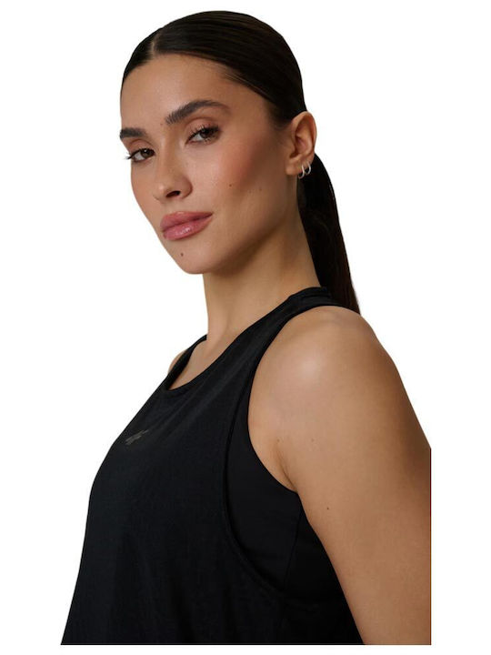 Functional Women's Sleeveless Black Blouse