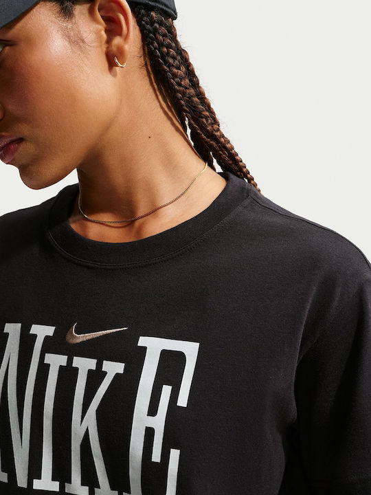 Nsw Γυναικείο Αθλητικό Oversized T-shirt Black