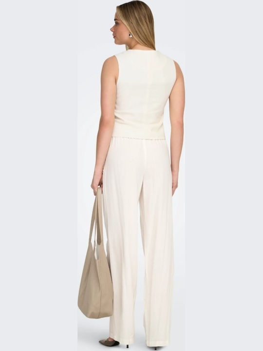 Only Damen Stoffhose Weiß