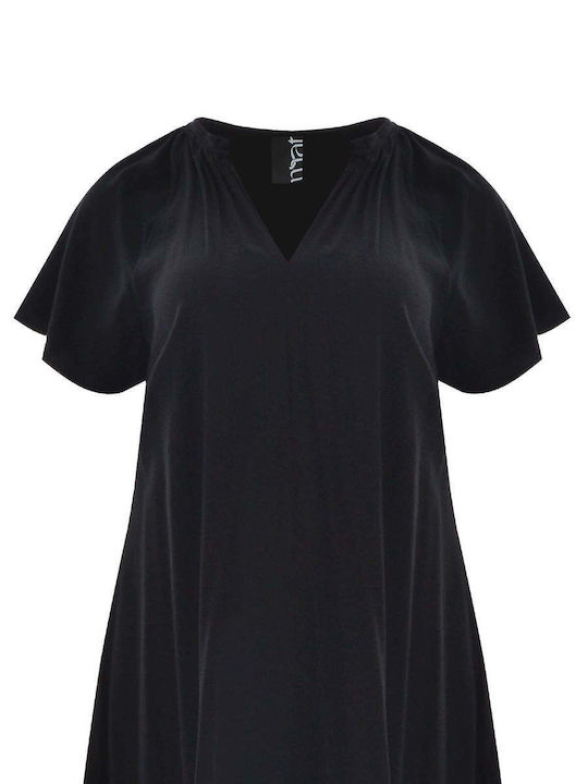Rochie De Vară Midi Pentru Nuntă Botez Neagră 8501.7240.NETTO-black