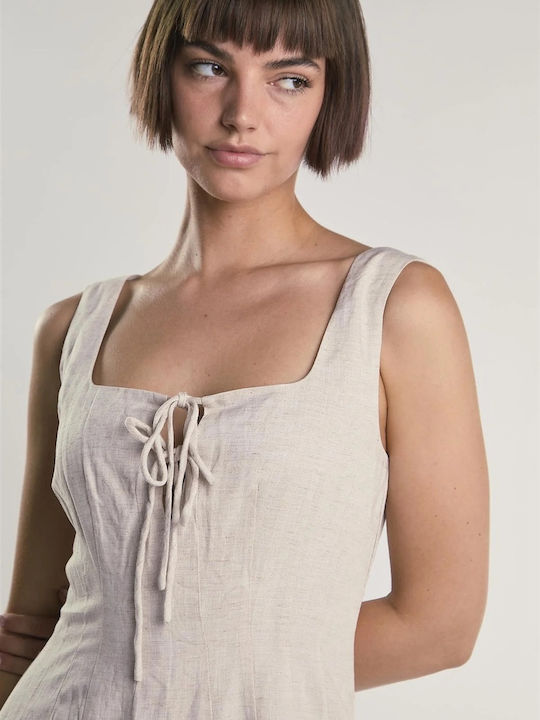 Summer Midi Dress with Wrap AΝ5633-DX58