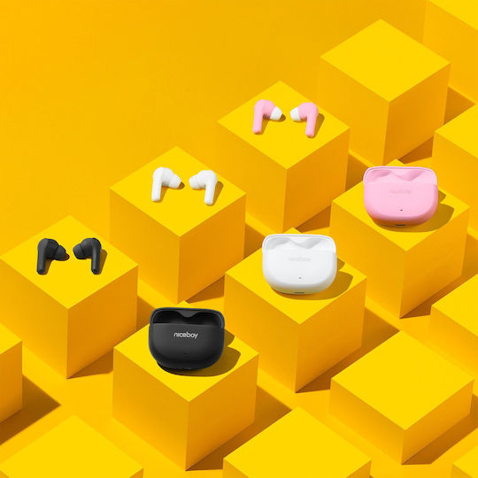 Niceboy Pins 4 In-Ear Bluetooth Kopfhörer mit Schweißbeständigkeit und Ladekoffer Rosa